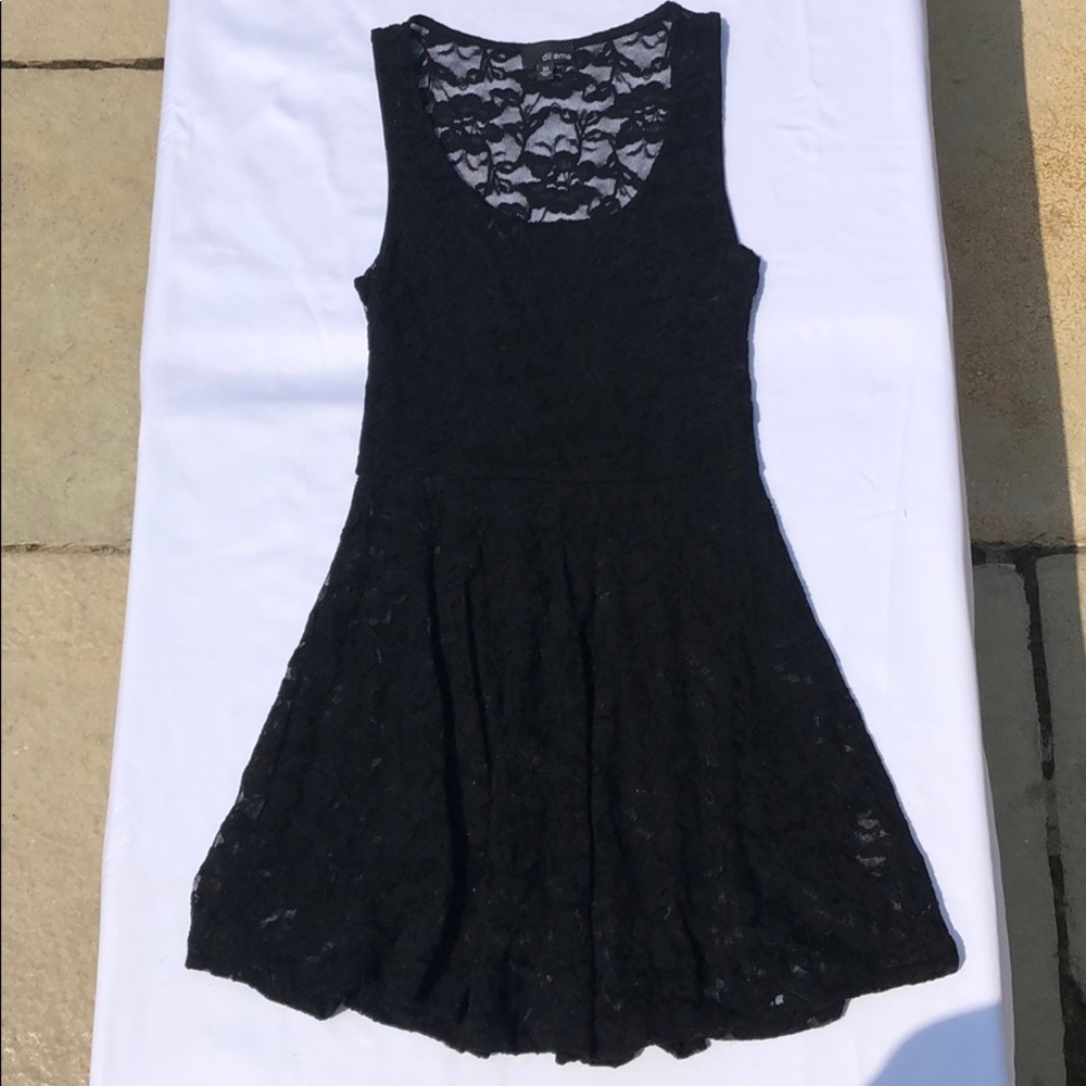Black sleeveless  fit and flare dress